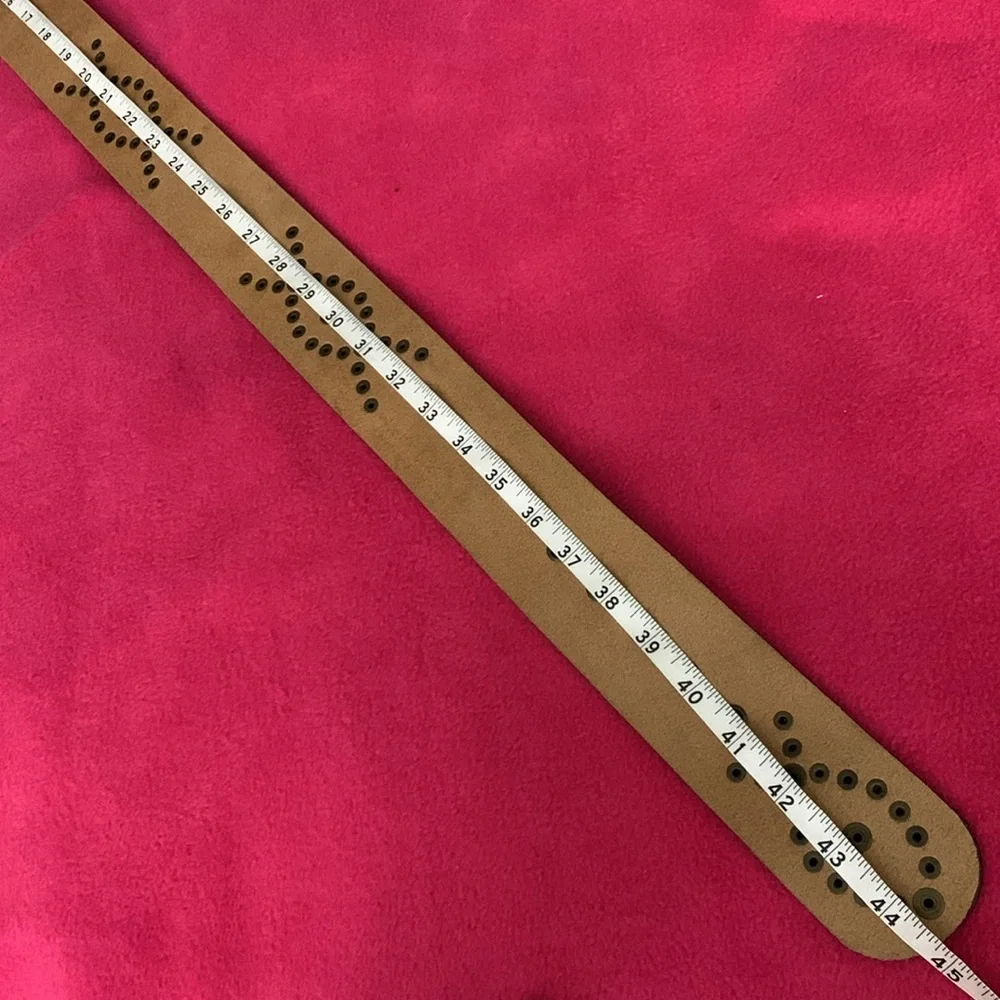 Chico’s Learher Beads Studs Belt